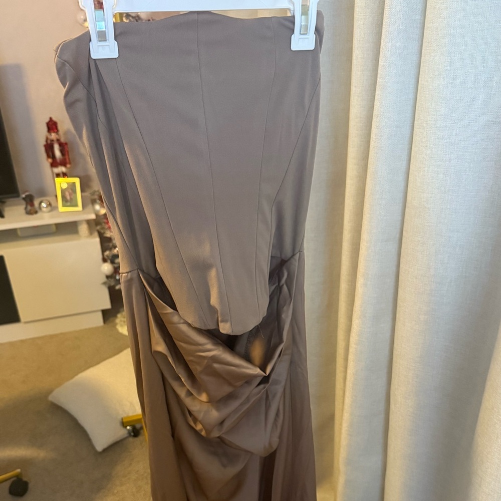 Elegant Brown Wedding Guest Dress